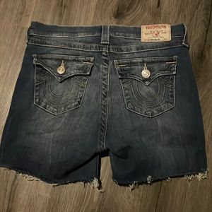 💙True Religion Cut off Black Denim Comfortable Everyday Jean Shorts size 29